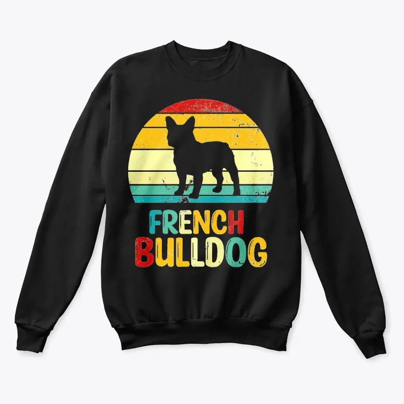 Colorful Silhouette French Bulldog