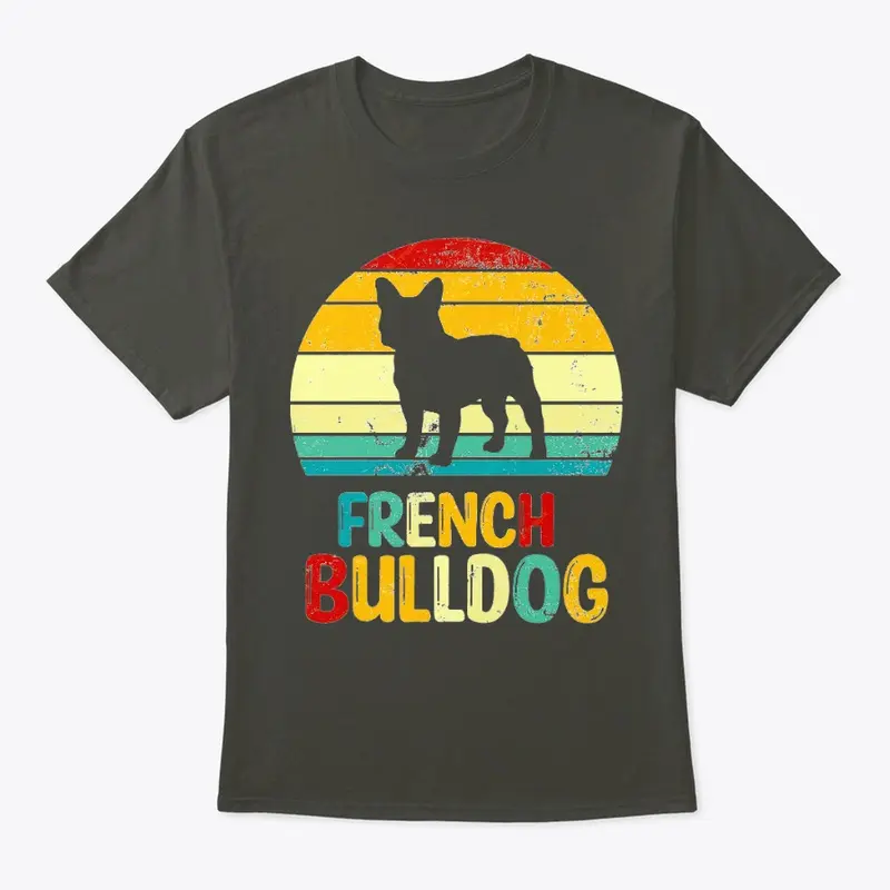 Colorful Silhouette French Bulldog